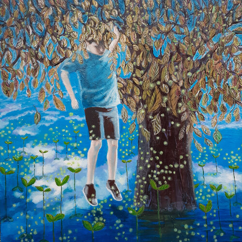 Drop, into life by evy Olsen Halvorsen, Painting for Sale on Select