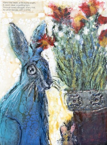 Blue Bunny by evy Olsen Halvorsen, Painting for Sale on Select