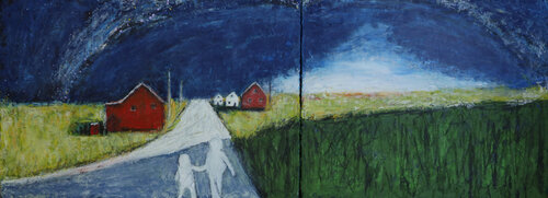 strolling towards a memory von evy Olsen Halvorsen, Malerei kaufen auf Select