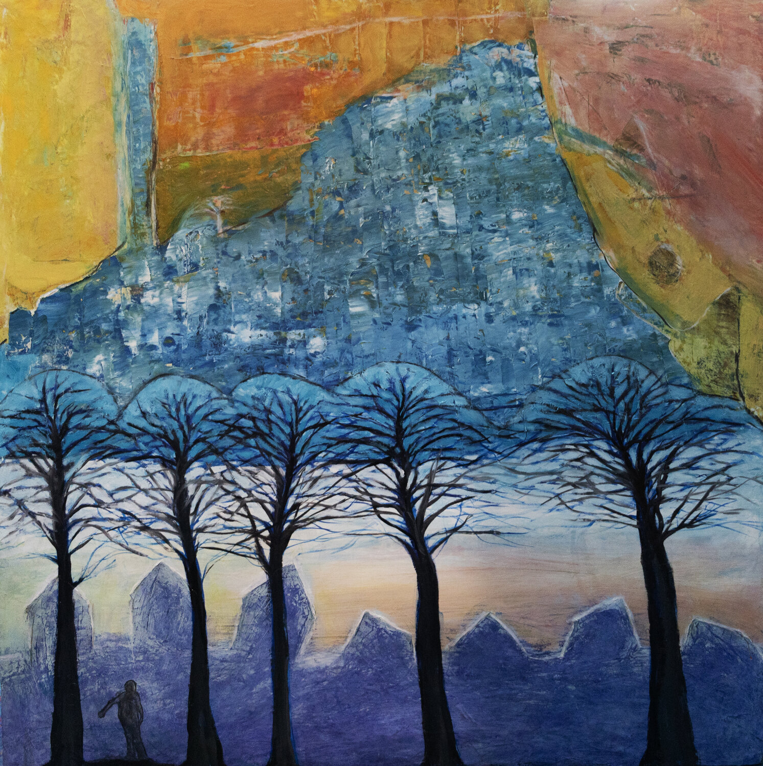 Hilltown evy Olsen Halvorsen Original painting for sale