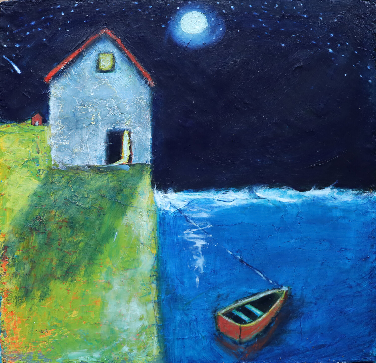 The quiet night evy Olsen Halvorsen Original painting for sale