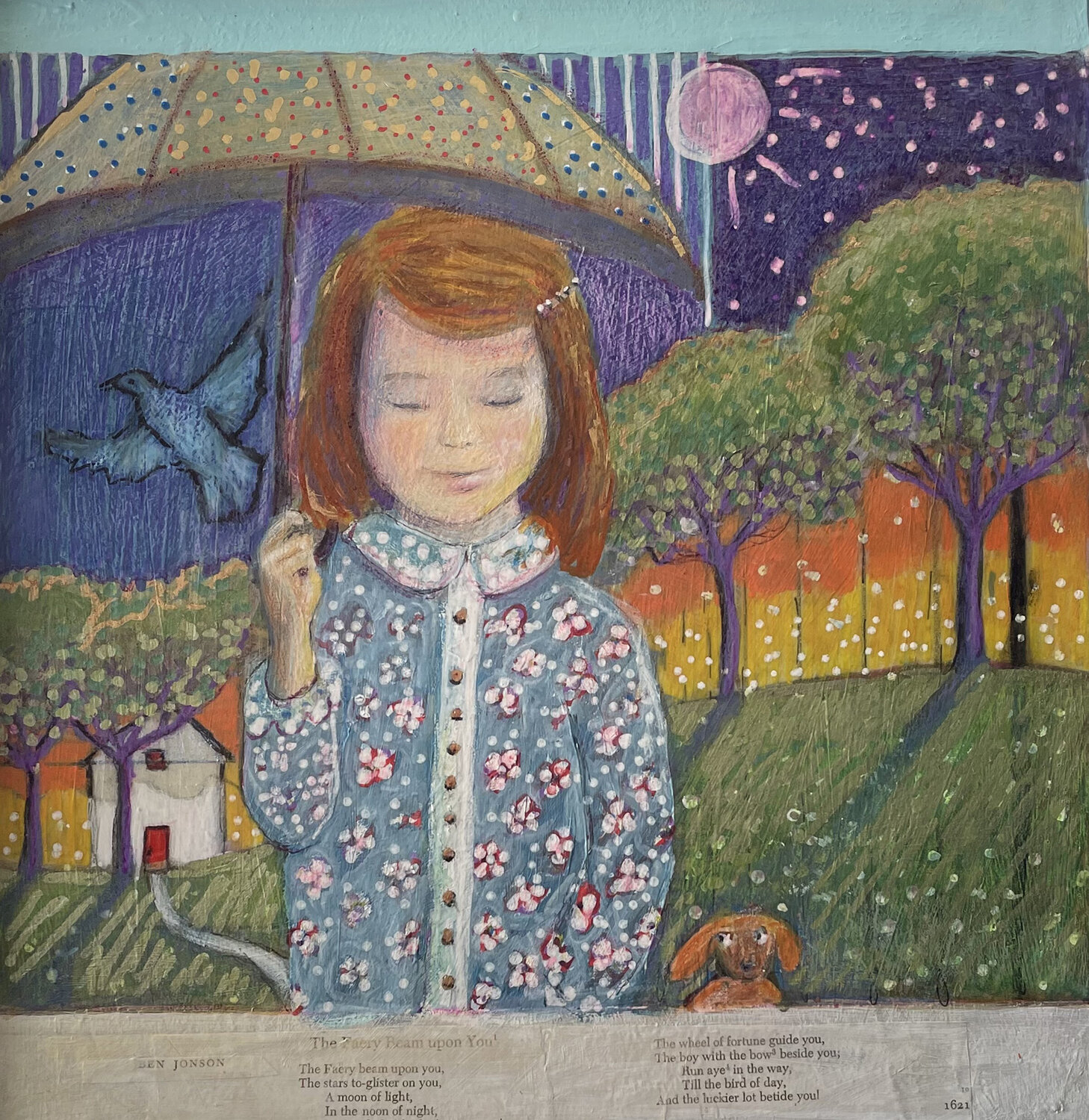 The Fairie beam evy Olsen Halvorsen Original painting for sale