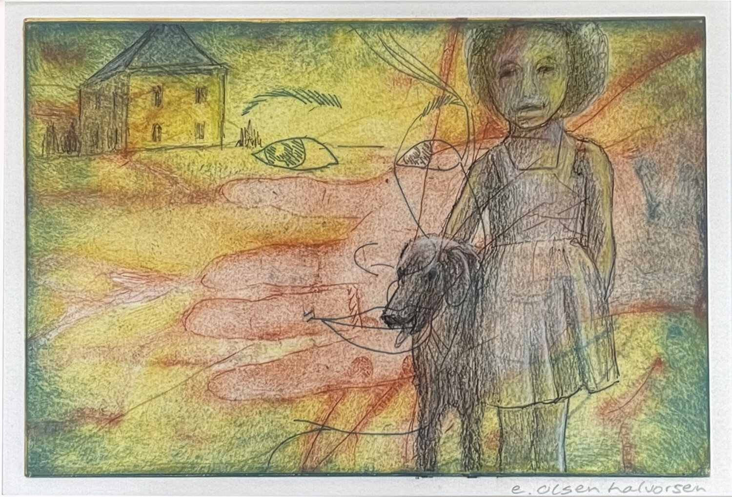 Overlapping timelines evy Olsen Halvorsen Original painting for sale