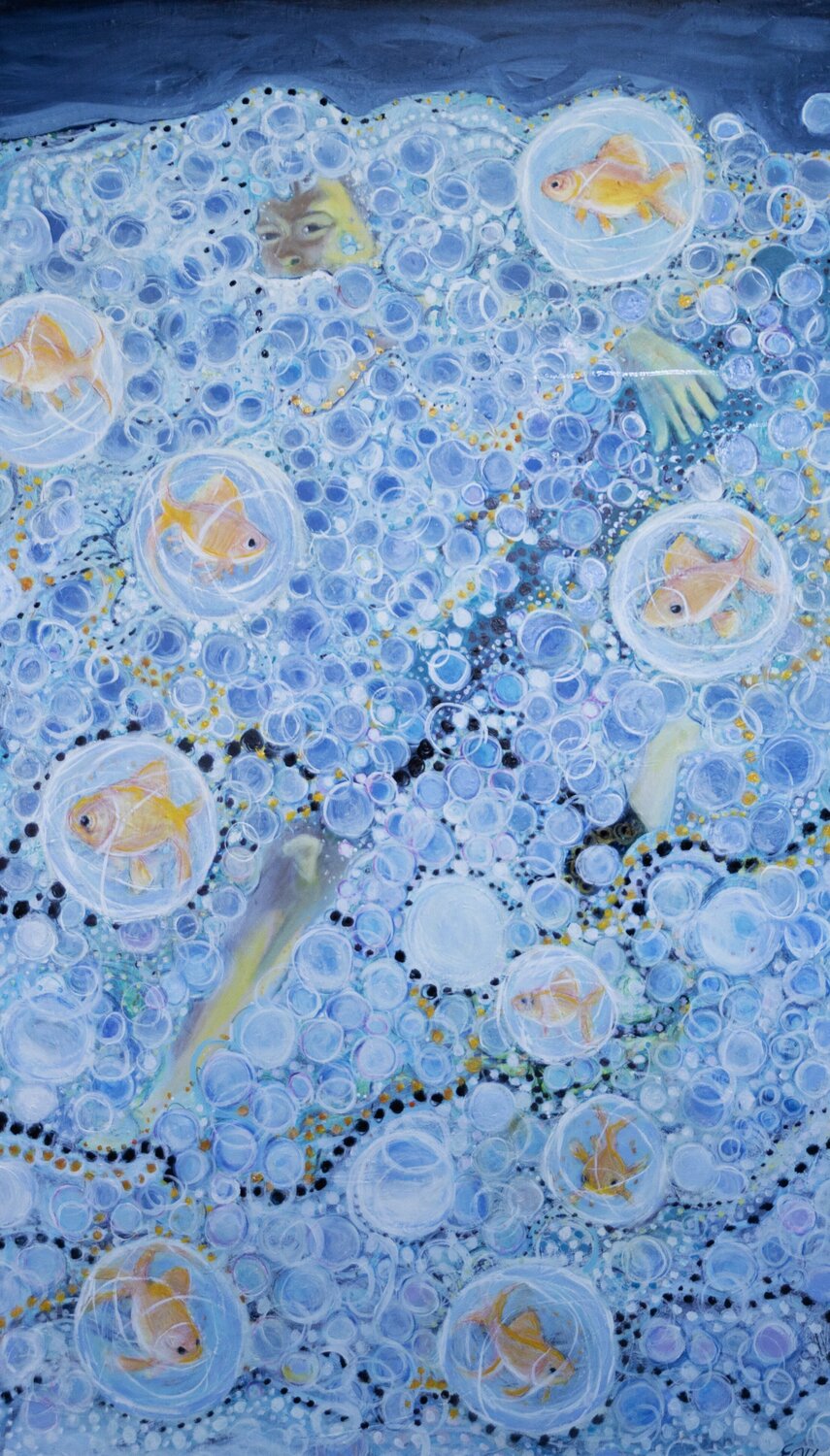 Plunge evy Olsen Halvorsen Original painting for sale