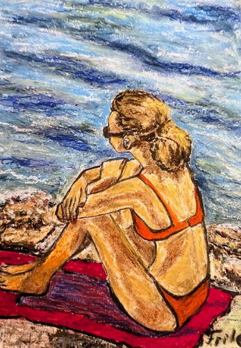 Blick aufs Meer by Ellen Frischbutter, Painting for Sale on Select