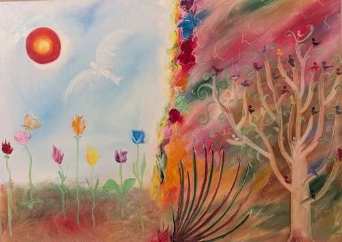 Trennung der Welten by Ellen Frischbutter, Painting for Sale on Select