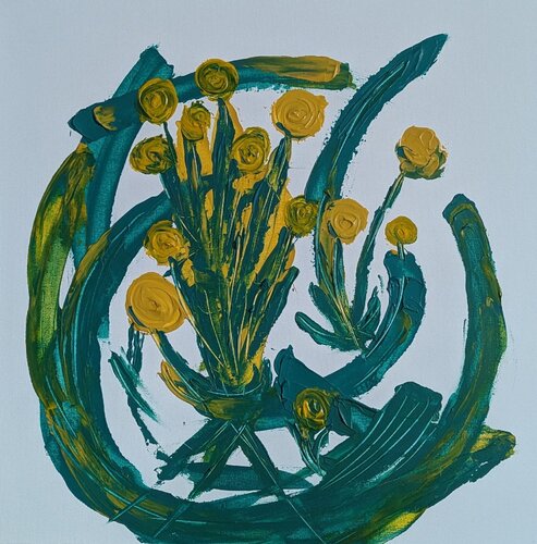 Dialog der Farbe — Erste Sonne by Ellen Frischbutter, Painting for Sale on Select