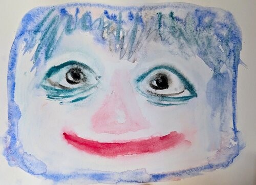 Das erste Lächeln by Ellen Frischbutter, Painting for Sale on Select