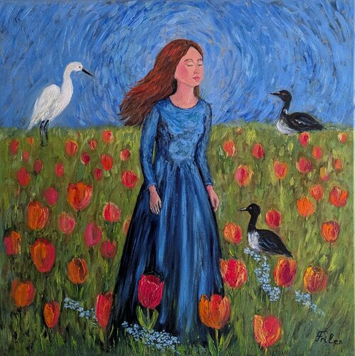 Between Wind and Stillness by Ellen Frischbutter, Painting for Sale on Select