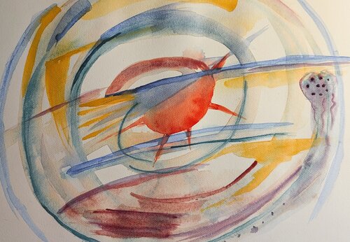 Orbits of Silence by Ellen Frischbutter, Painting for Sale on Select
