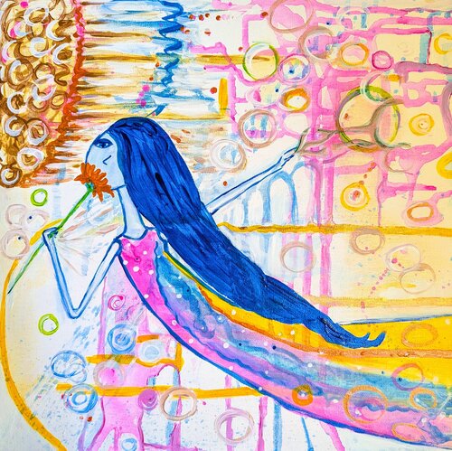 Die Traumsehende – Wunsch by Ellen Frischbutter, Painting for Sale on Select