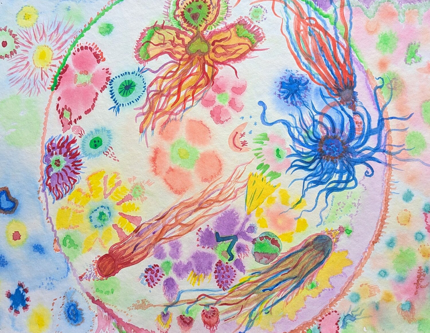 Jenseits des Kreises Ellen Frischbutter Original painting for sale