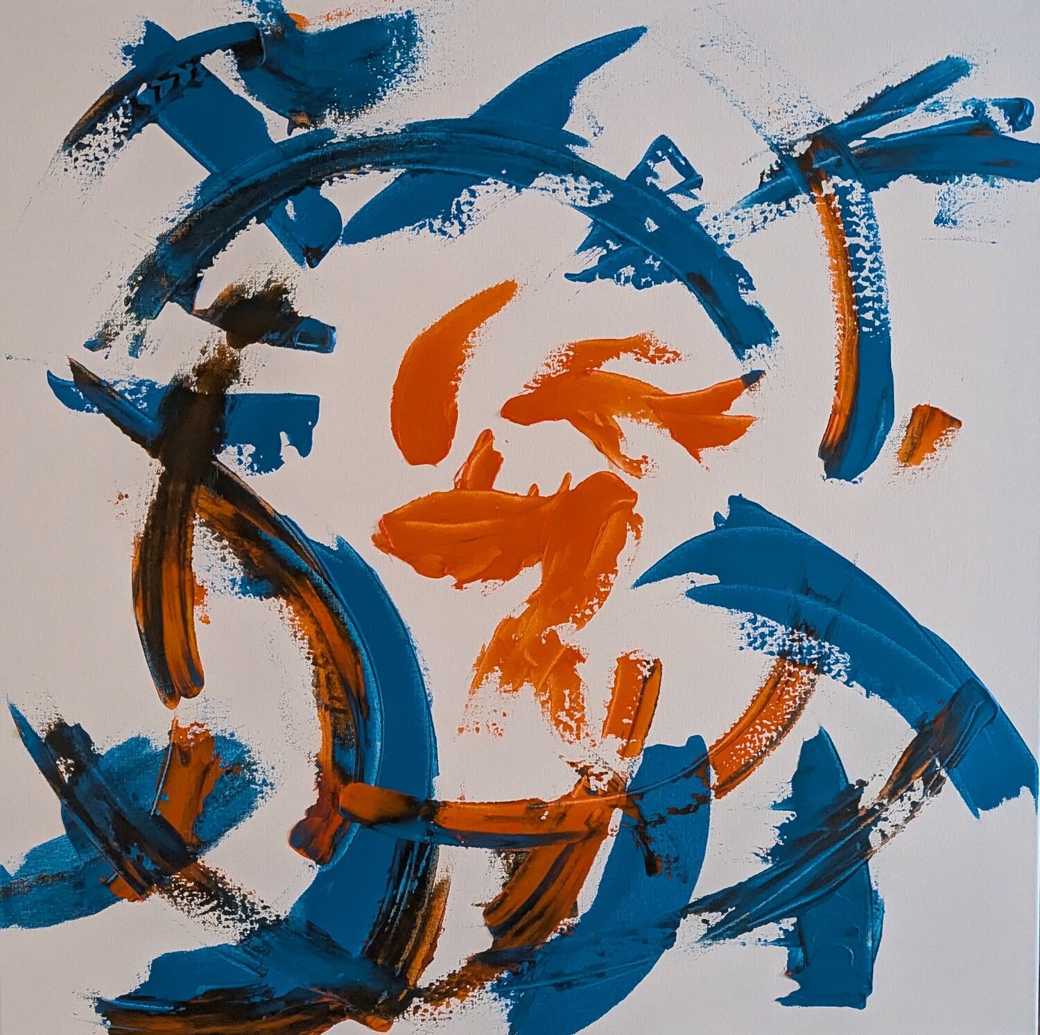 Dialog der Farbe — Erste Bewegung Ellen Frischbutter Original painting for sale