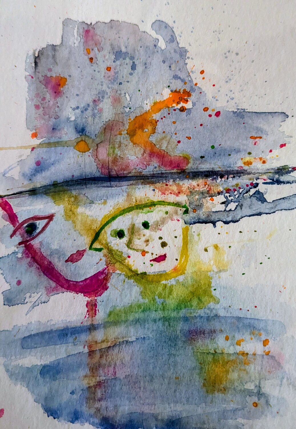 Unter einem Dach Ellen Frischbutter Original painting for sale