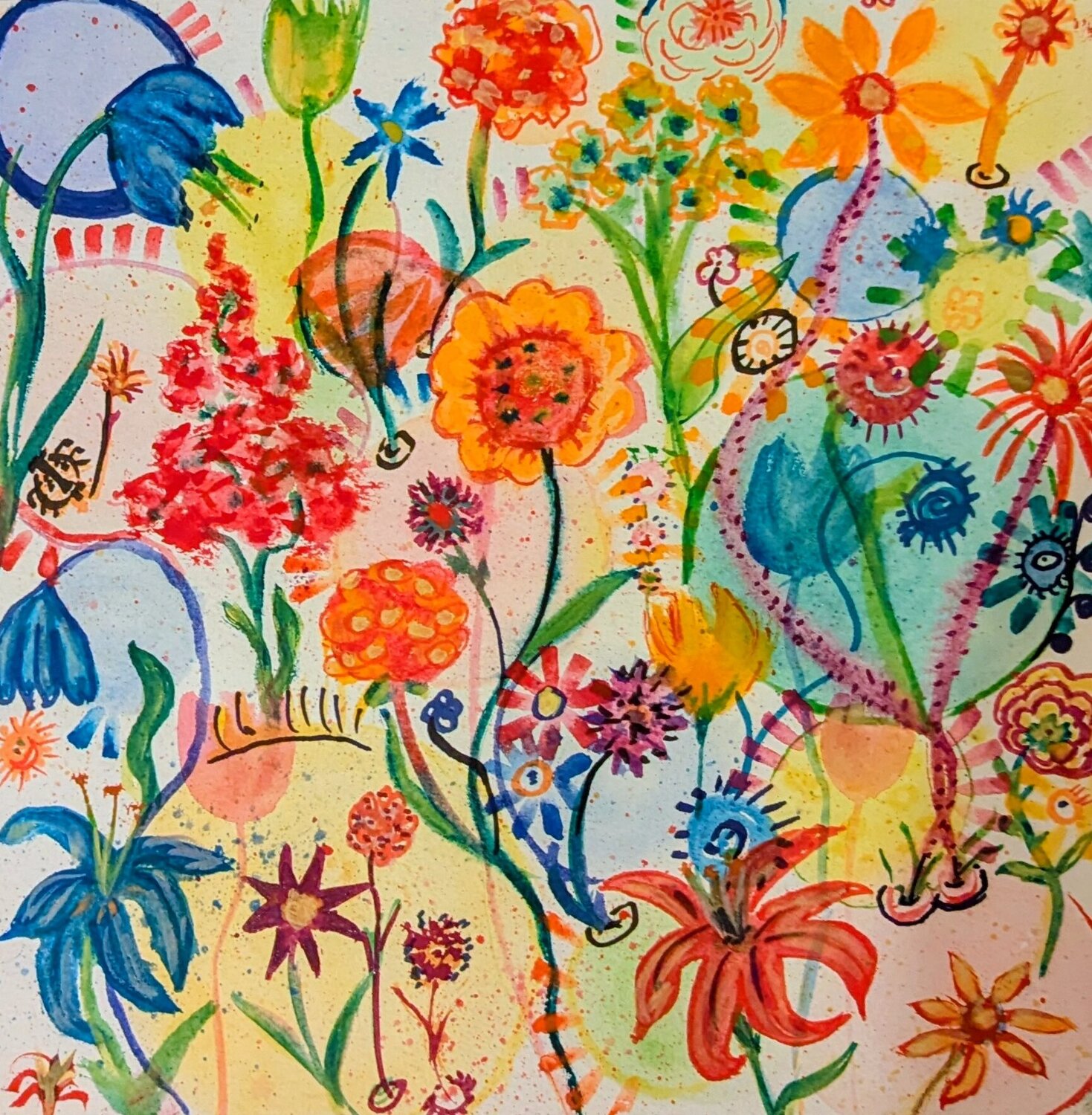 Lebendiger Atem der Blumen Ellen Frischbutter Original painting for sale