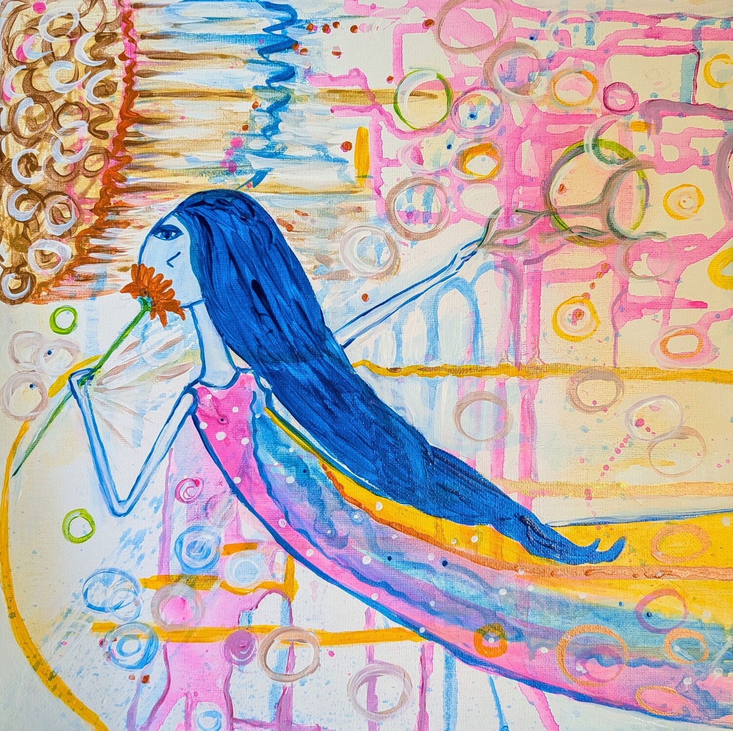Die Traumsehende – Wunsch Ellen Frischbutter Original painting for sale