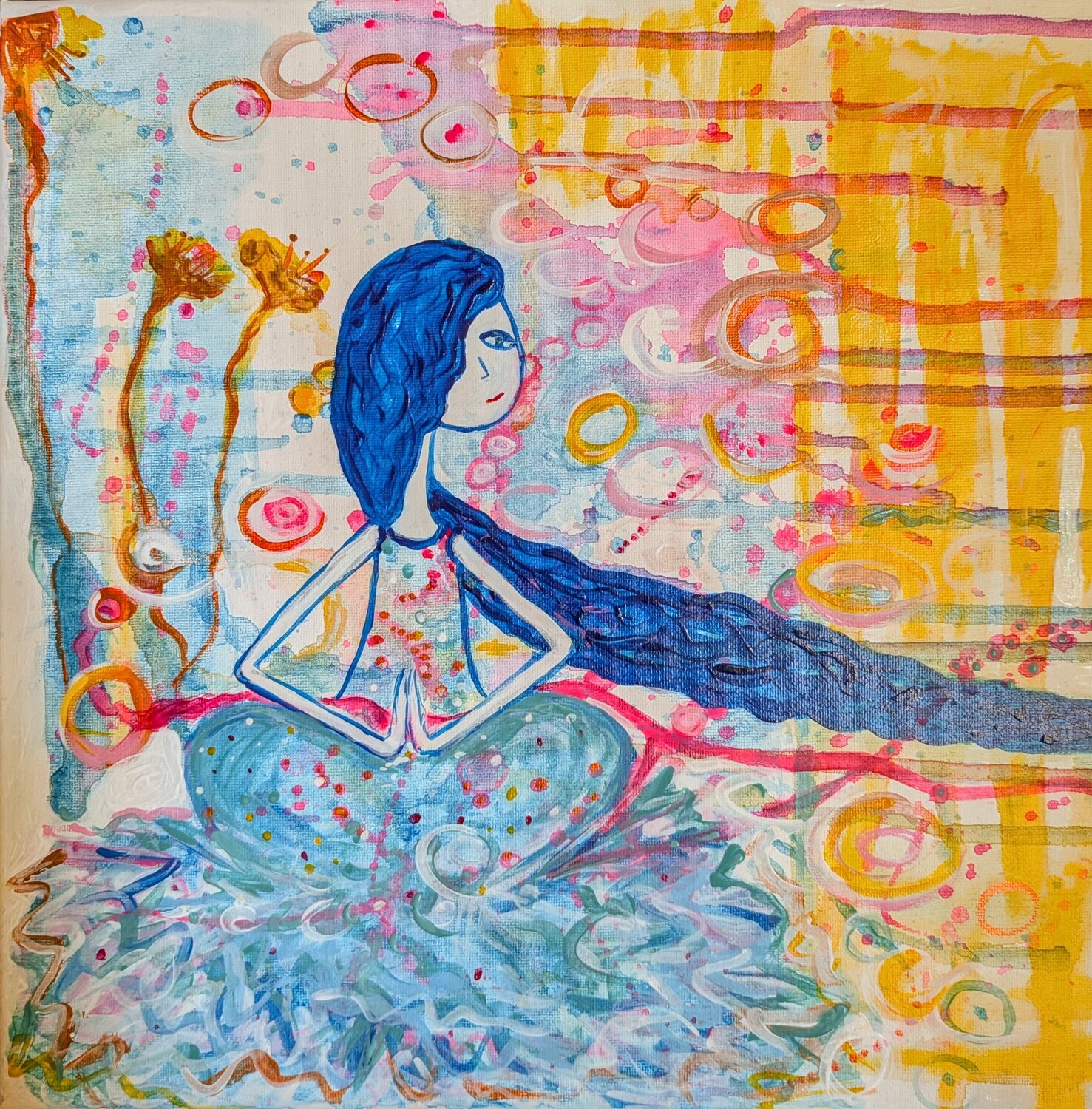 Die Traumsehende – Stille Ellen Frischbutter Original painting for sale