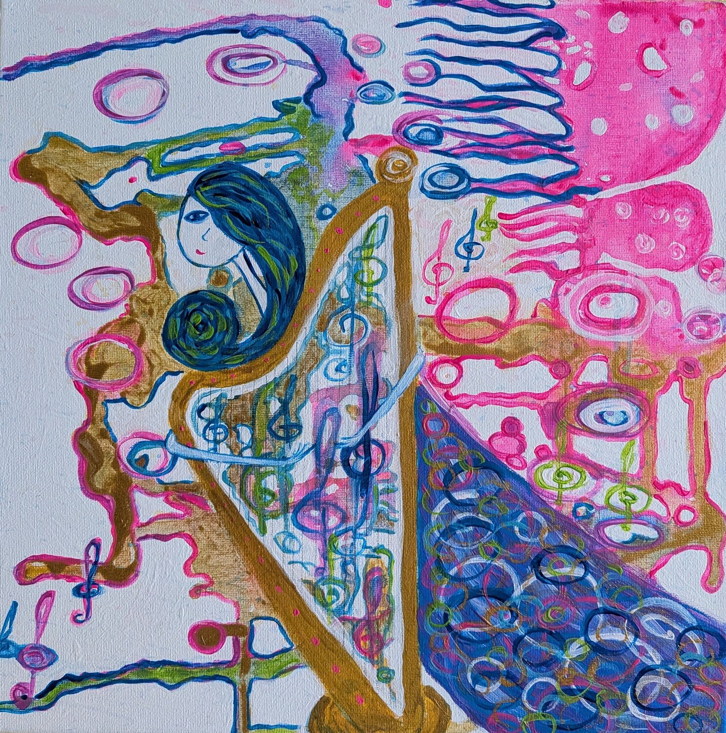 Die Musik der Träumenden Ellen Frischbutter Original painting for sale