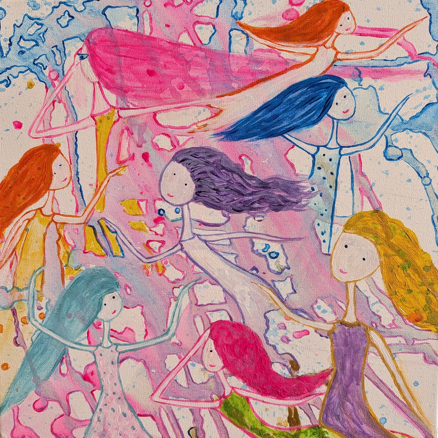 Tanz der Traumsehenden Ellen Frischbutter Original painting for sale