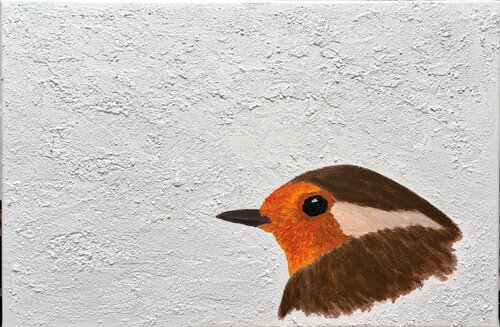 Rouge gorge by Alain CHURLAUD, Painting for Sale on Select