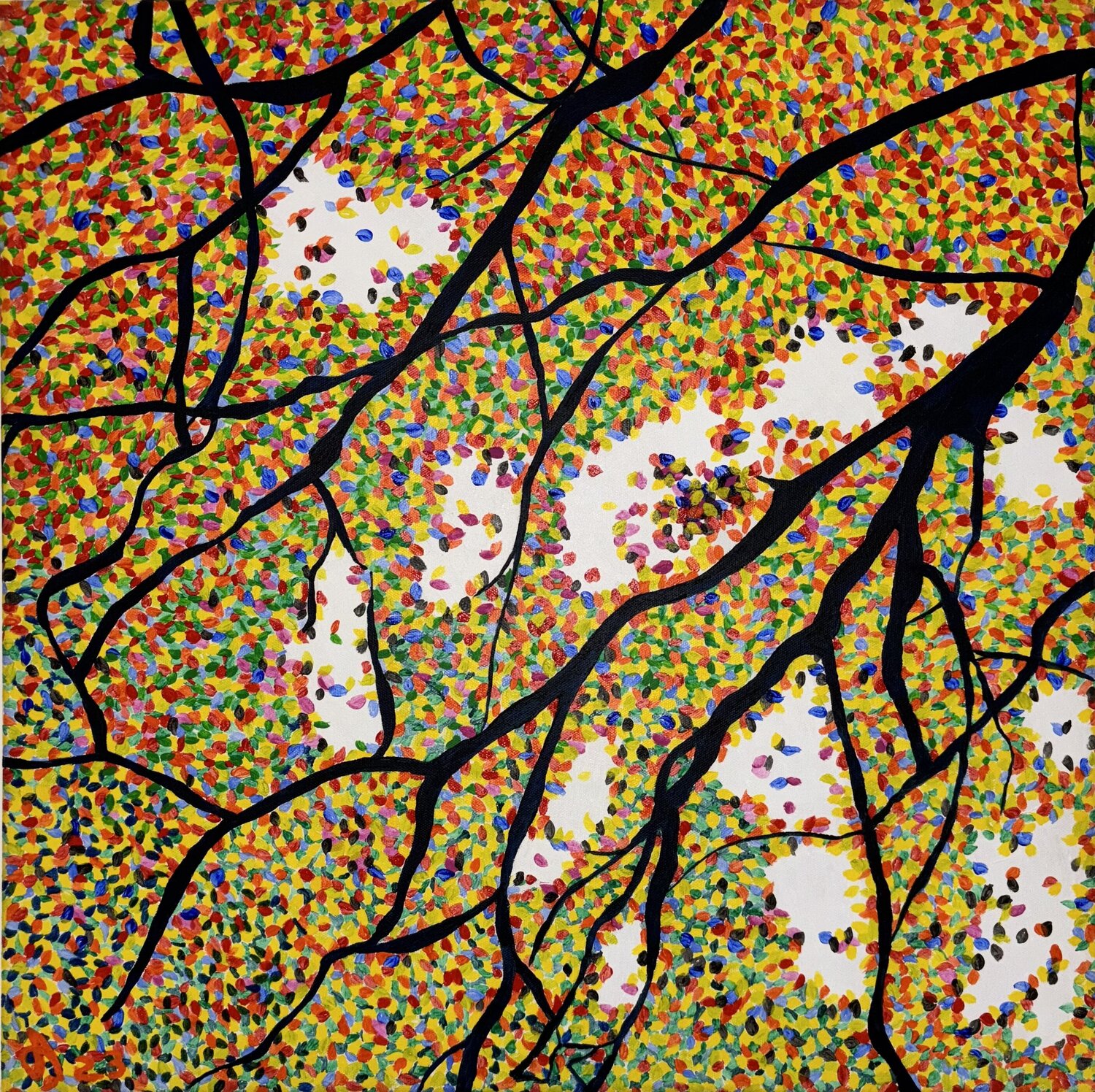 Into the tree Alain CHURLAUD Original painting for sale