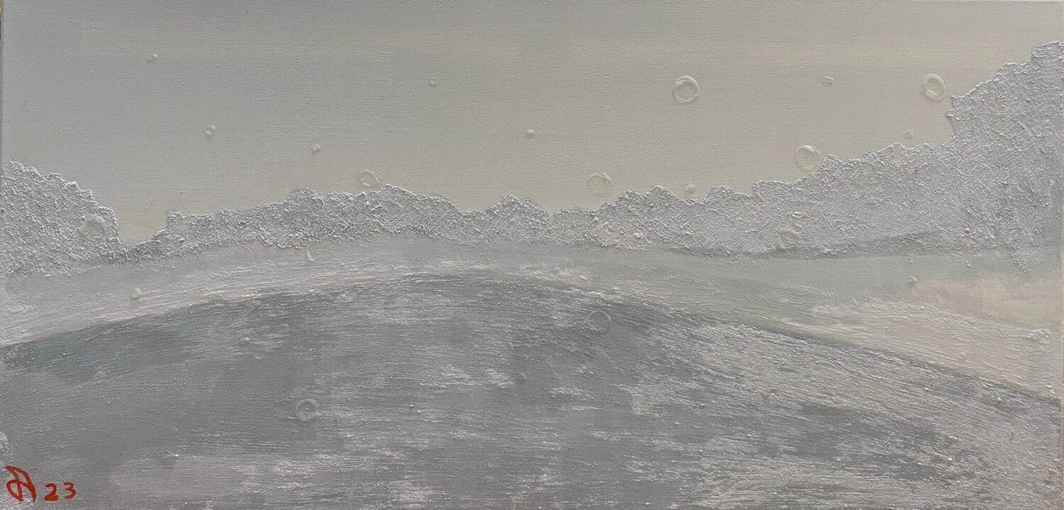 Rain soaked road Alain CHURLAUD Original painting for sale