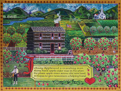 Johnny Appleseed by Julie Pace Hoff, Painting for Sale on Select