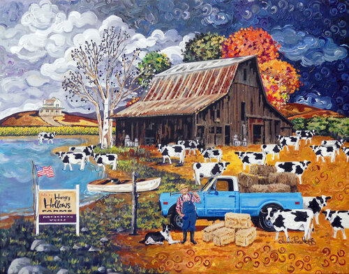 PaPa Jr's Barn by Julie Pace Hoff, Painting for Sale on Select