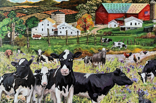 Broken Fence by Julie Pace Hoff, Painting for Sale on Select