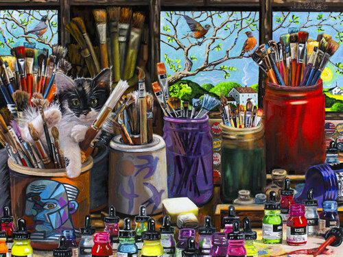 Art Studio by Julie Pace Hoff, Painting for Sale on Select