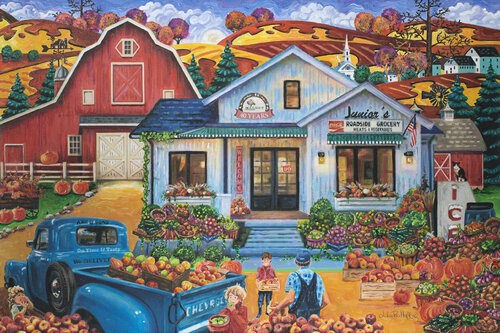 Junior's Farmer's Market by Julie Pace Hoff, Painting for Sale on Select