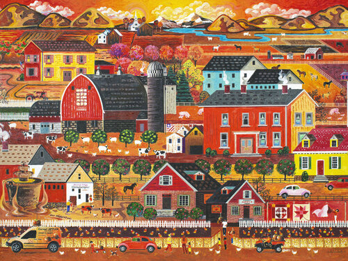 Autumn Farm by Julie Pace Hoff, Painting for Sale on Select