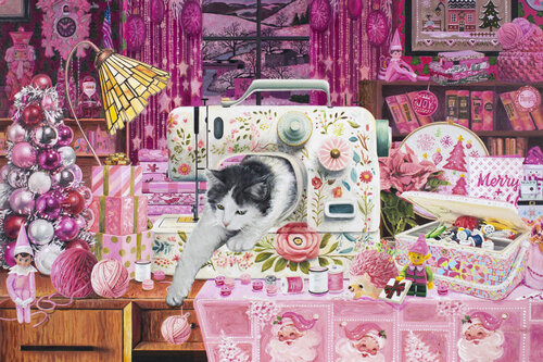 Holiday Craft Room by Julie Pace Hoff, Painting for Sale on Select