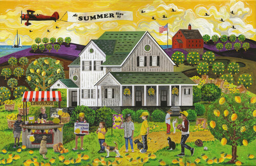 Lemonade Stand by Julie Pace Hoff, Painting for Sale on Select