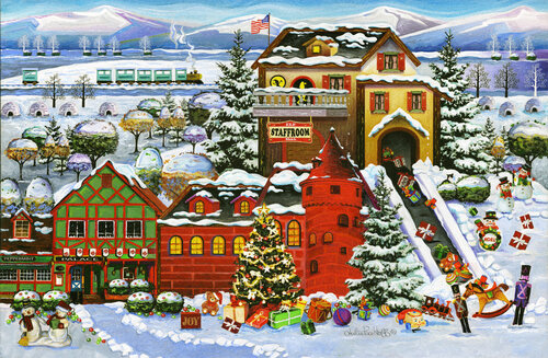 Elf Staffroom by Julie Pace Hoff, Painting for Sale on Select