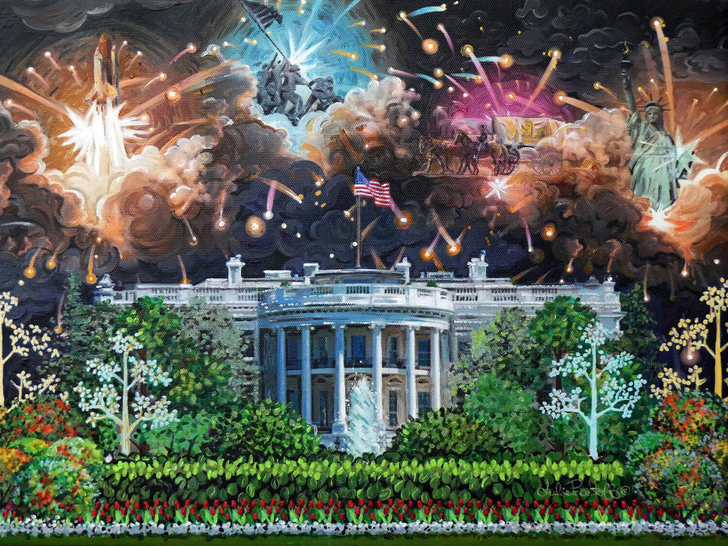 Our Historic American Succession Julie Pace Hoff Original painting for sale