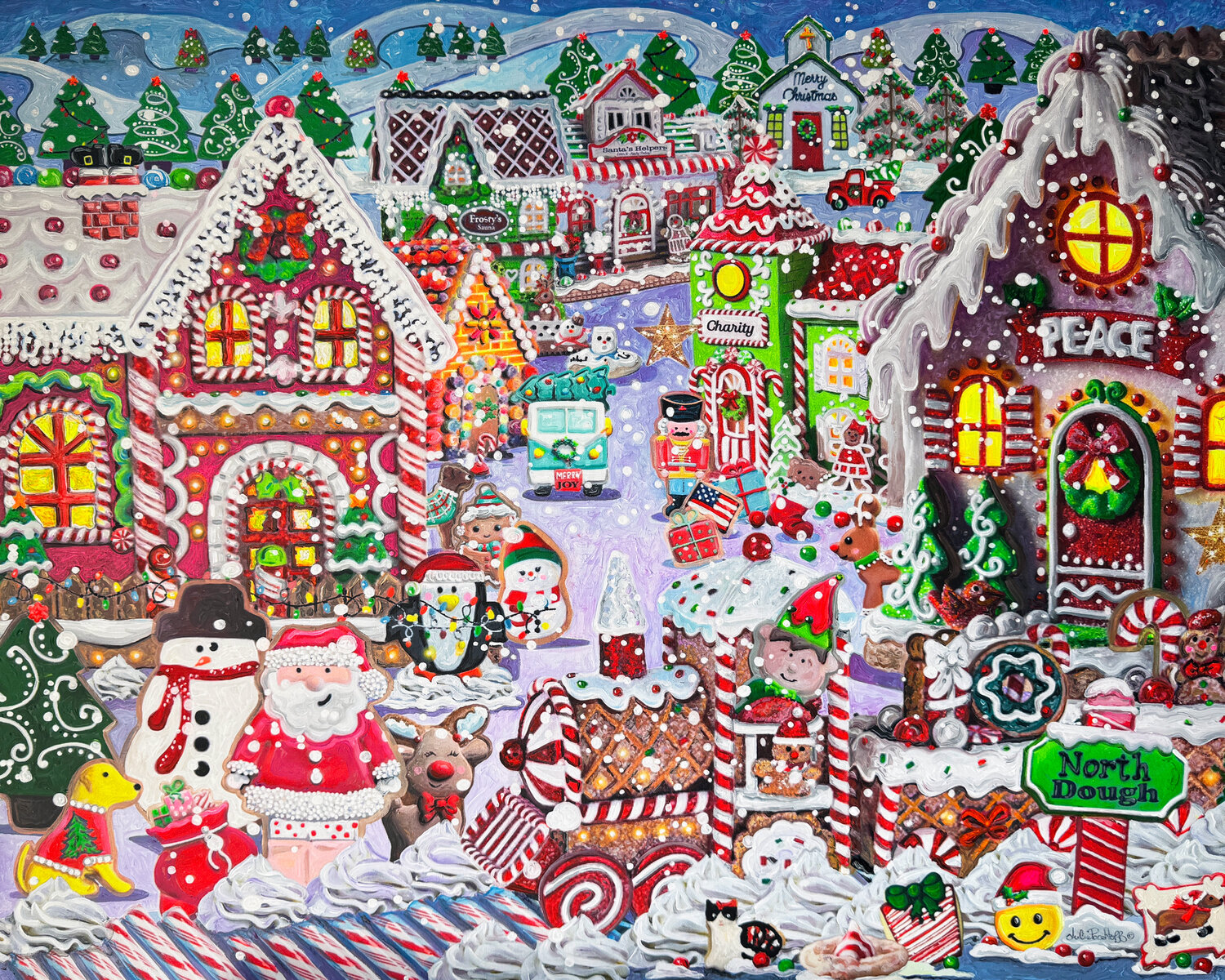 Christmas Sugary Cookies Julie Pace Hoff Original painting for sale