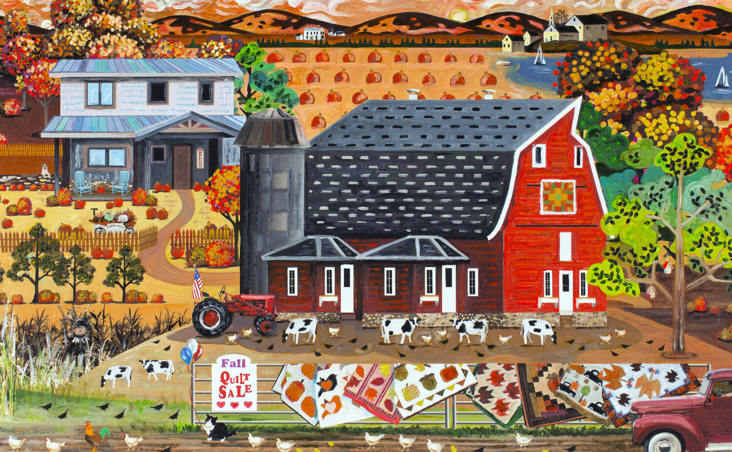 Fall Quilt Sale At The Barn Julie Pace Hoff Original painting for sale