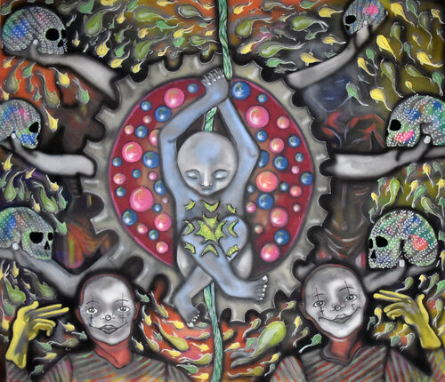Körper und Geist by Karina Schiefer, Painting for Sale on Select
