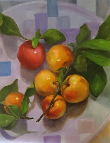 plum harvest by Eunyoung Yun, Painting for Sale on Select