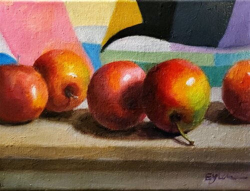 Energy Apples: Korean Color Spirit by Eunyoung Yun, Painting for Sale on Select