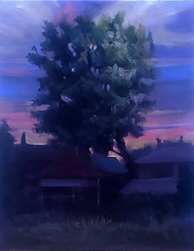 Twilinght Tree Landscpe by Eunyoung Yun, Painting for Sale on Select