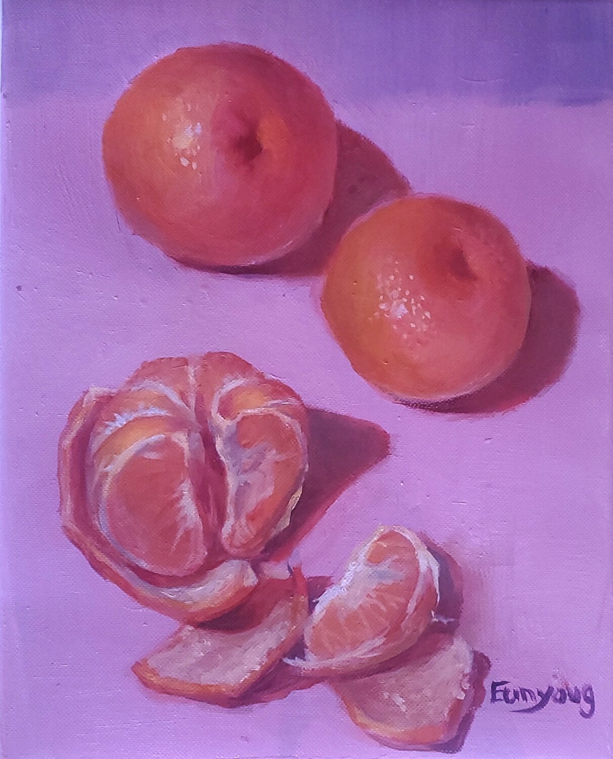 Stillness in Orange Eunyoung Yun Original painting for sale