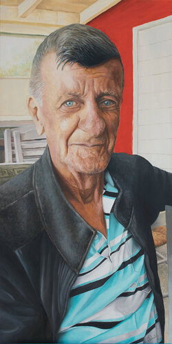At the Coffee Shop by Michel Devanakis, Painting for Sale on Select