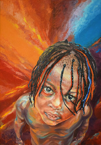 Rasta Kid by Michel Devanakis, Painting for Sale on Select