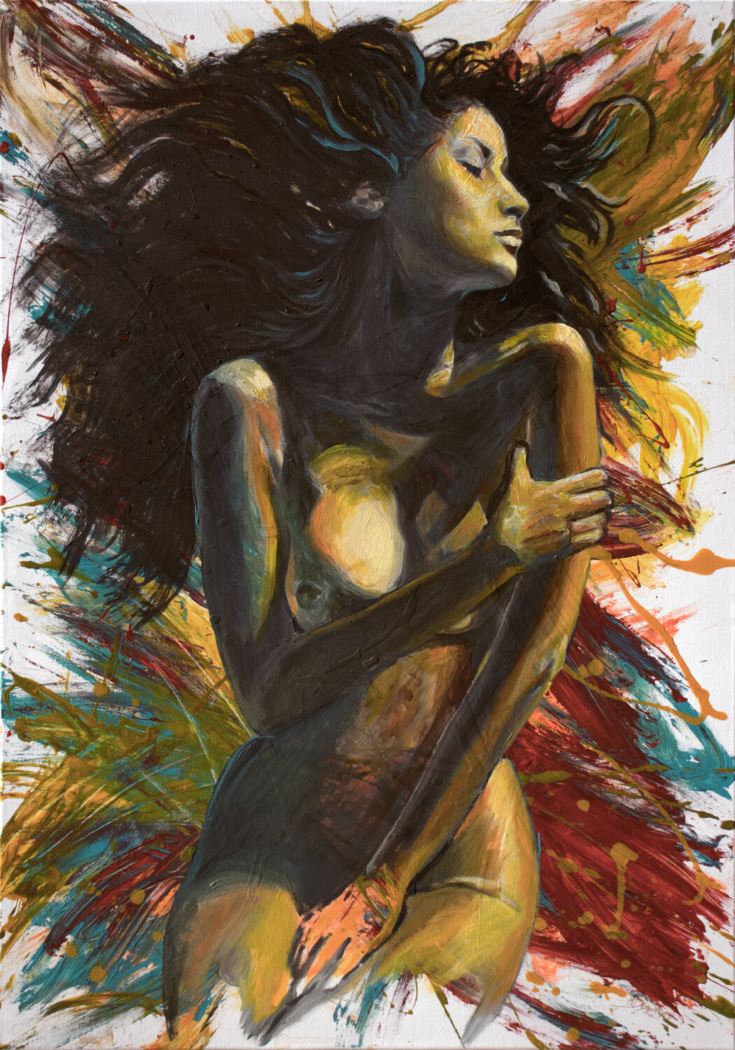 Wild Blossom Michel Devanakis Original painting for sale