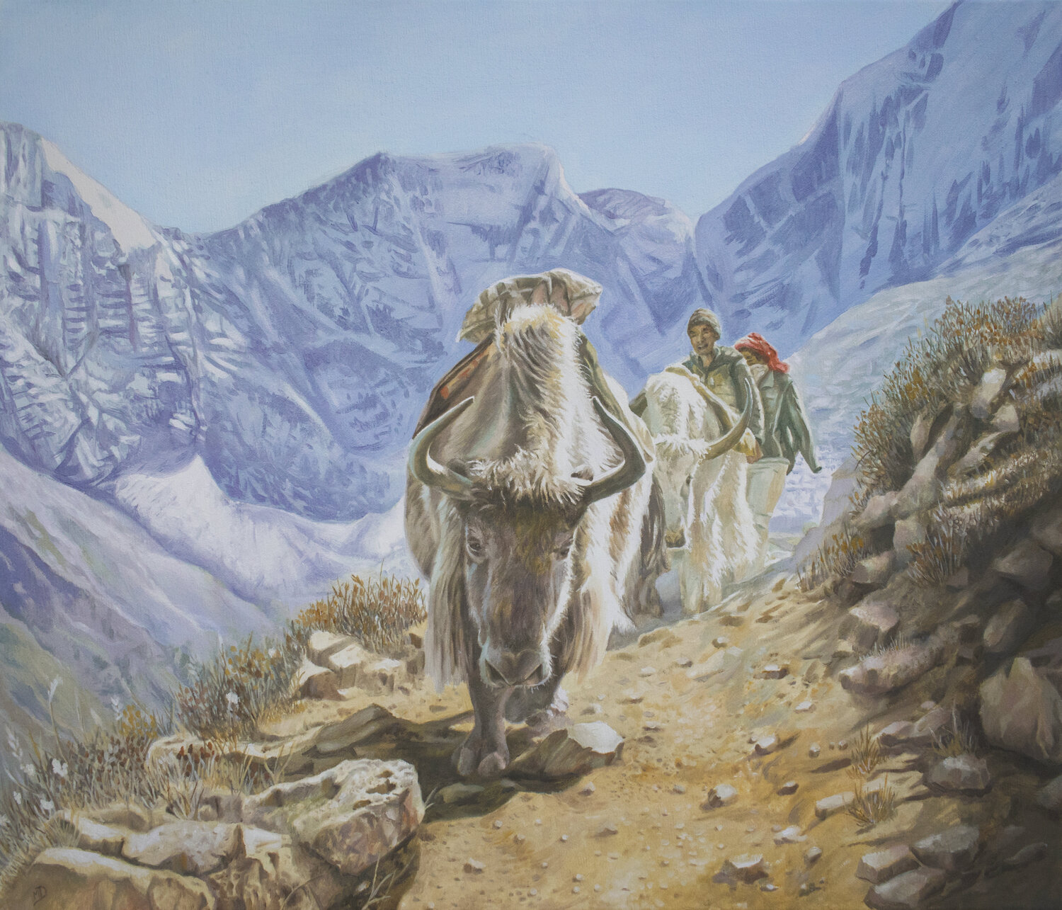 Solukhumbu Michel Devanakis Original painting for sale