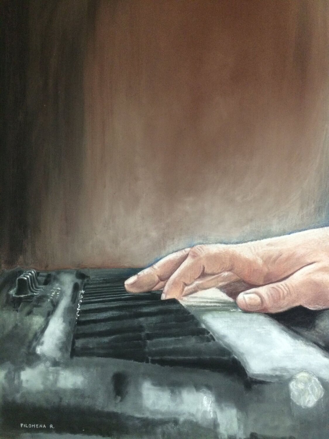 LA CAREZZA DI UNA NOTA Filomena Reale Original painting for sale