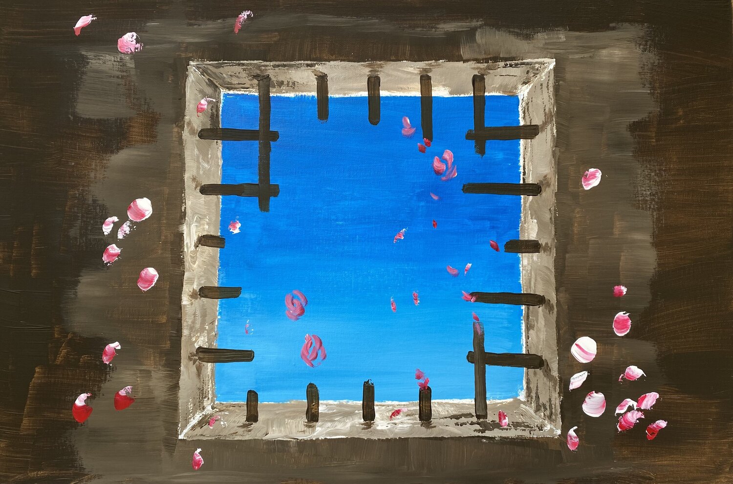 Beauty in the Eyes of the Prisoner Filomena Reale Original painting for sale