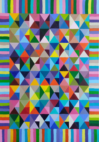 Diversity #9 :"Symphony of Geometry – A Celebration of Balance and Rhythm" by Mieke Van Cauter, Painting for Sale on Select